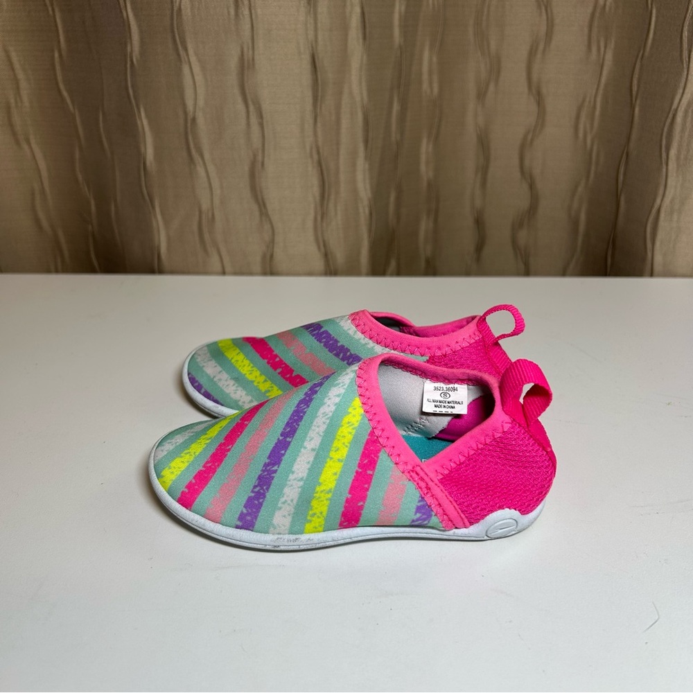 🌺 Speedo Junior Surfwalker Knit S Small (4-6) Green Pink Quick-Dry